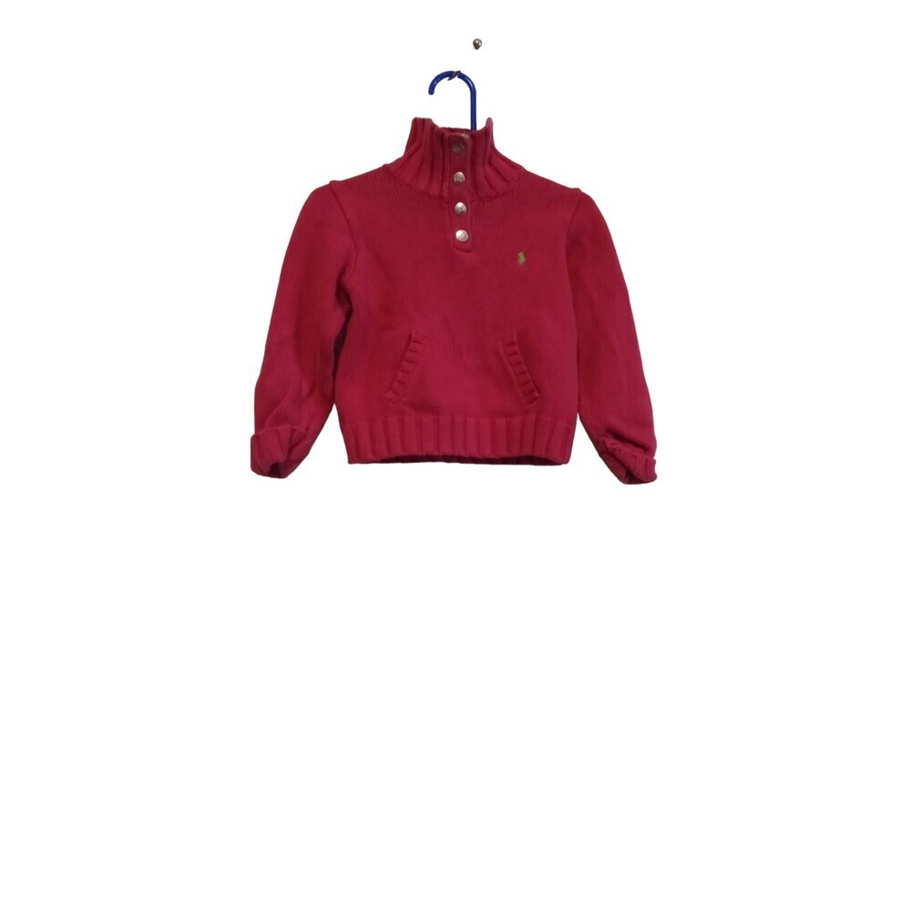 Ralph Lauren little girls pink knit mock neck